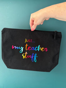 'Just... my stuff' - Personalised XL Pouch
