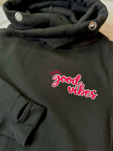 Load image into Gallery viewer, Ultimate Hoodie - Black &#39;Just... Good Vibes&#39; - Size S - Faulty