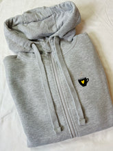 Load image into Gallery viewer, Zip Up Hoodie - Grey - Cup of Love - Size S