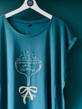 Load image into Gallery viewer, NEW - Merry Christmas Cocktail - Women&#39;s T-Shirt with capped sleeves - Various colours