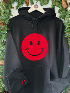 Christmas Smiley Hoodie/Sweatshirt - Green - Unisex Fit