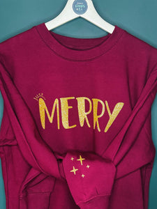 Christmas 'Just... Merry' Sweatshirt - Unisex Fit - Various Colours