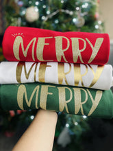 Load image into Gallery viewer, Christmas &#39;Just... Merry&#39; Sweatshirt - Unisex Fit - Various Colours