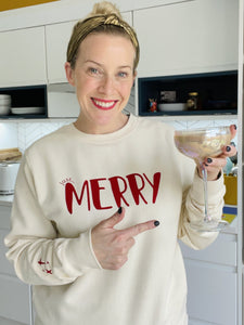 Christmas 'Just... Merry' Sweatshirt - Unisex Fit - Various Colours