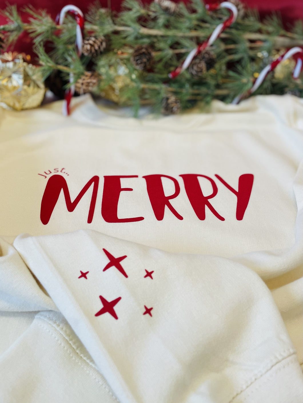 Christmas 'Just... Merry' Sweatshirt - Unisex Fit - Various Colours