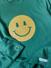 Load image into Gallery viewer, Christmas Smiley Hoodie/Sweatshirt - Green - Unisex Fit