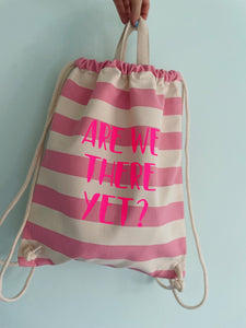 Are We There Yet? - Drawstring Bag with personalisation