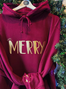 Christmas 'Just... Merry' Hoodie - Unisex Fit - Various Colours