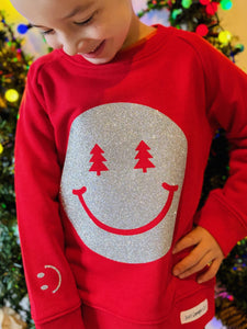Kids - Christmas Smiley - Organic Sweatshirt