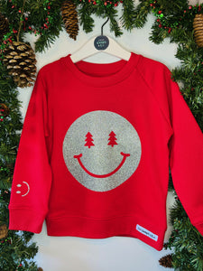 Kids - Christmas Smiley - Organic Sweatshirt