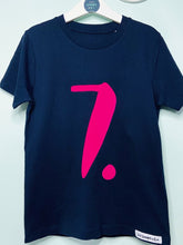 Load image into Gallery viewer, Letter Tee - NAVY - Kids organic Tee
