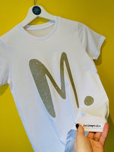 Load image into Gallery viewer, Letter Tee - WHITE - Kids organic Tee