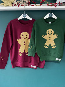 Kids Christmas Sweatshirt - Gingerbread Man