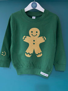 Kids Christmas Sweatshirt - Gingerbread Man