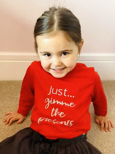 Kids Christmas Sweatshirt - Just Gimme The Presents