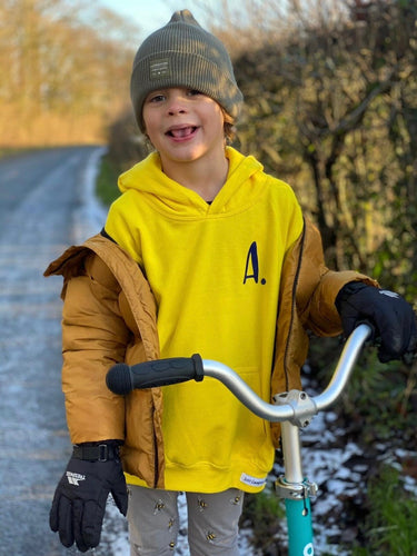 YELLOW Kids Hoodie. Personalised