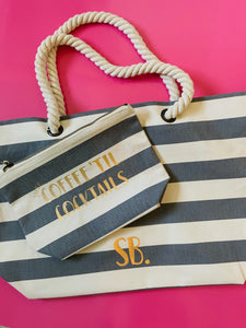 Beach Bag - Just... Vacay with personalisation