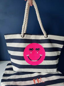 NEW Beach Bag - Summer Smiley with personalisation