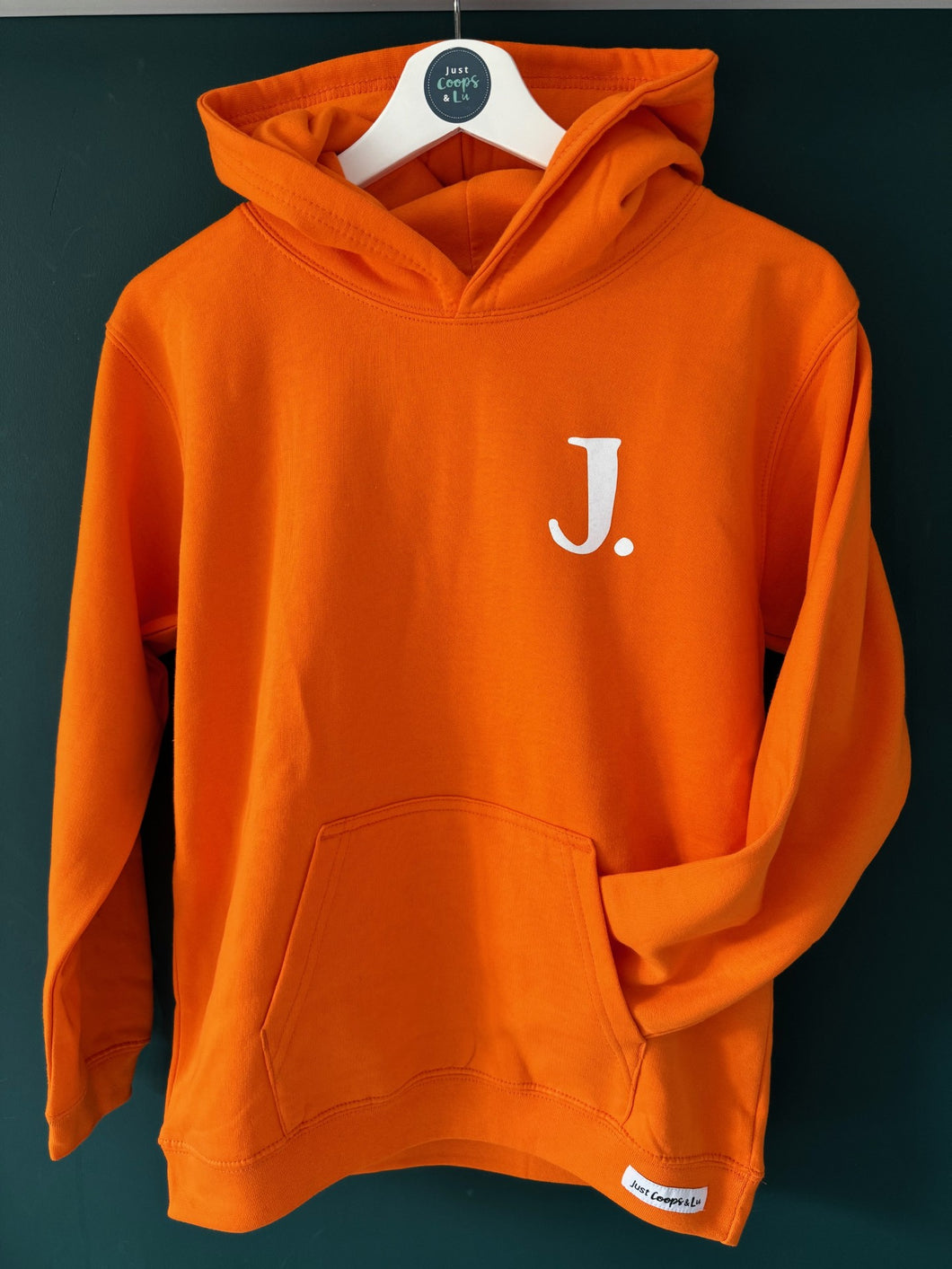 ORANGE Kids Hoodie. Personalised