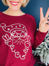 Load image into Gallery viewer, Peace Out Santa - Women&#39;s Fit Organic sweatshirt