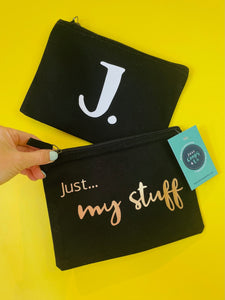 'Just... my stuff' - Personalised organic pouch