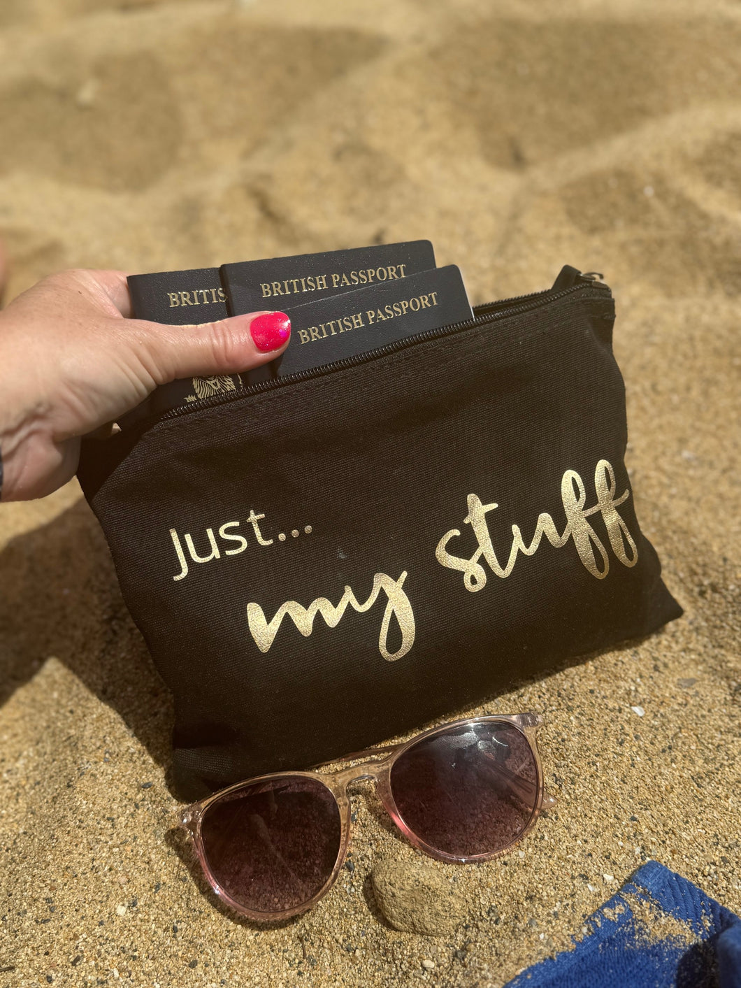 'Just... my stuff' - Personalised organic pouch