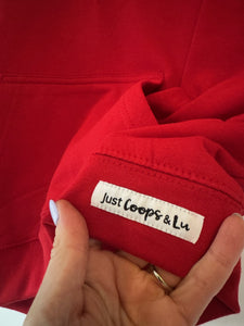 RED Kids Hoodie. Personalised