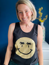 Load image into Gallery viewer, Palm Tree Smiley - Women&#39;s Organic Vest Top - Various Colours