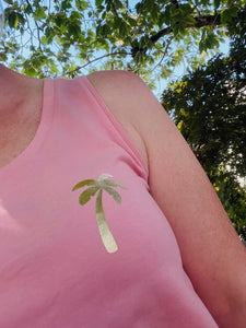 Palm Tree Smiley - Women's Organic Vest Top - Various Colours