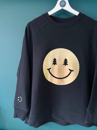 Christmas Smiley - Women's Organic oversized sweatshirt