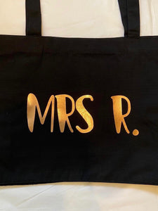 'Just... my stuff' XL Tote - BLACK - with personalisation