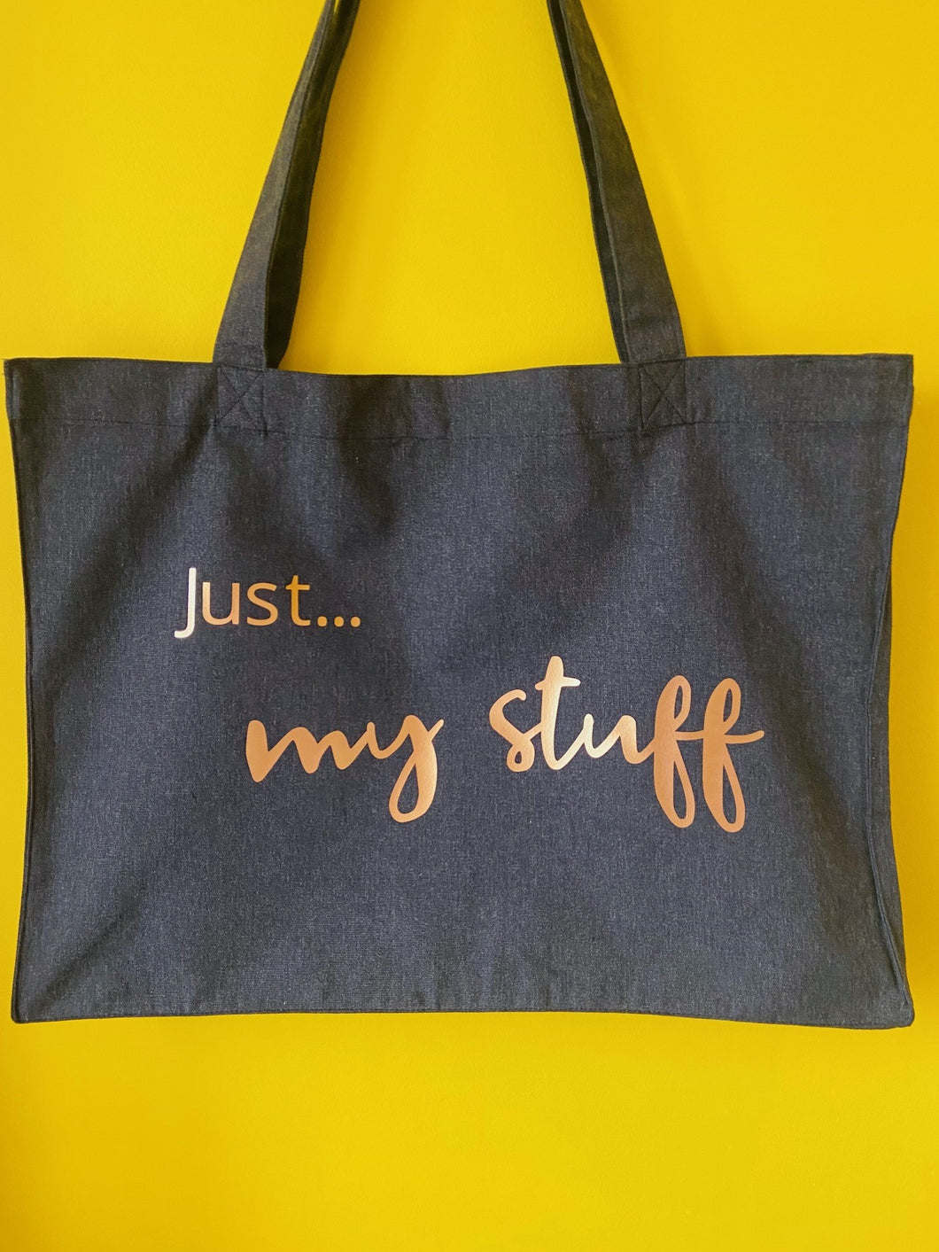 'Just... my stuff' XL Tote - BLUE - with personalisation